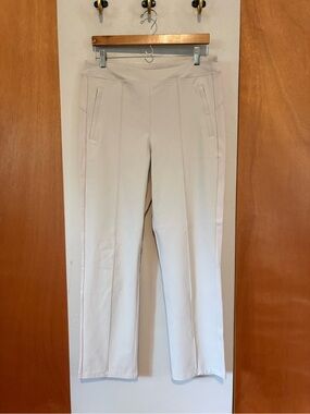 Athleta Cream Ponte Straight Pants